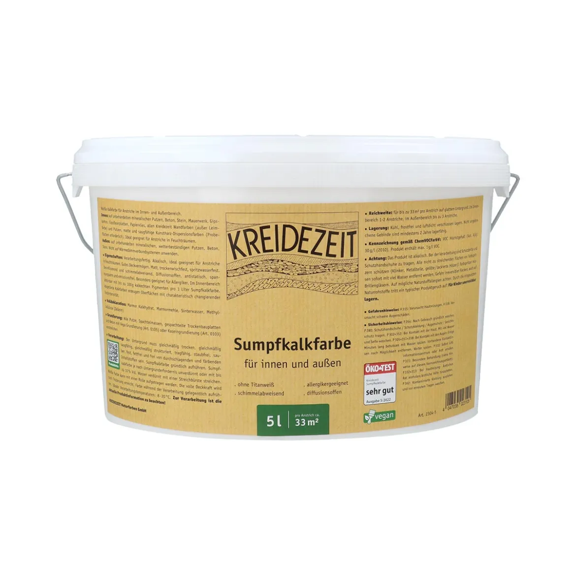 Kreidezeit Sumpfkalkfarbe für Innen & Außen - ökologisch