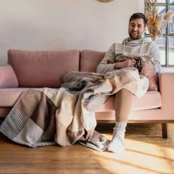 Kuscheldecke Pittsburgh: Wohndecke aus Bio-Baumwolle