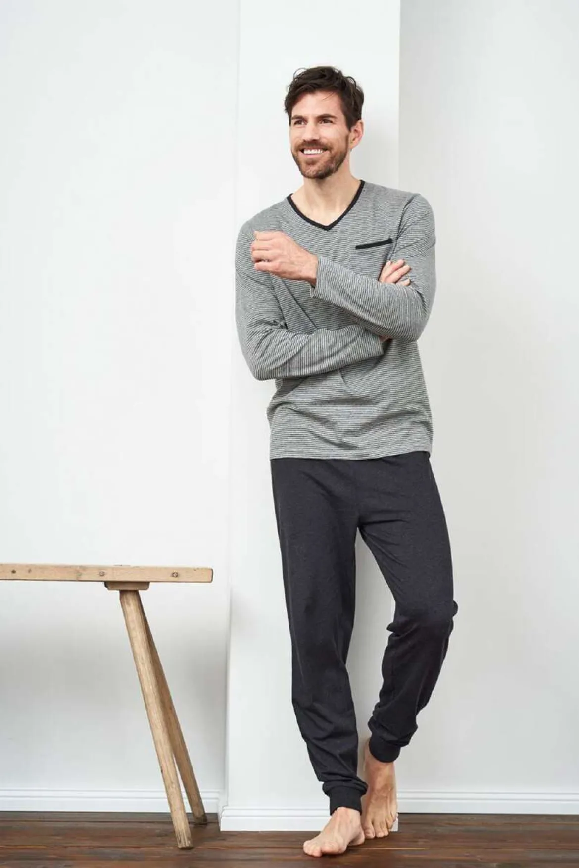Living Crafts Baumwoll Schlafanzug Herren - kontrolliert biologisch