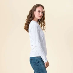 Living Crafts Damen Langarm-Shirt Tarana aus Bio-Baumwolle