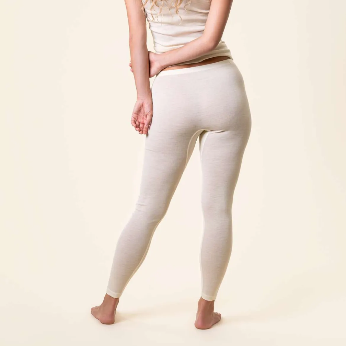 Living Crafts Damen lange Unterhose Fenja aus Bio-Merinowolle und Seide