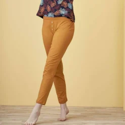 Living Crafts Damen Pyjamahose aus 100% Bio-Baumwolle in zwei Farben