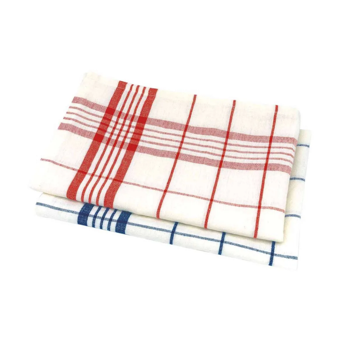 Living Crafts Geschirrtücher kariert aus Halbleinen - 2er Set