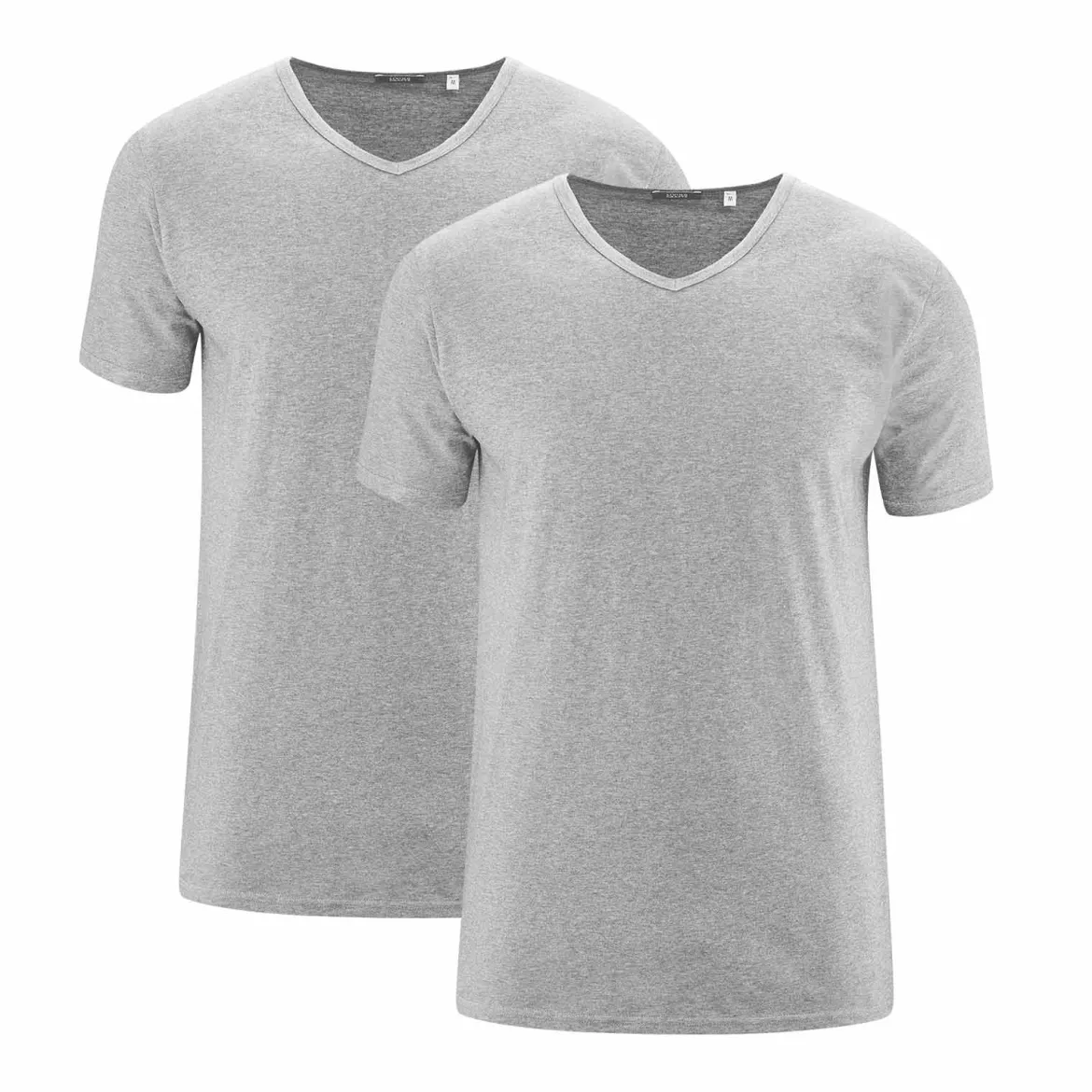 Living Crafts Herren Basic T-Shirts aus Baumwolle im Doppelpack