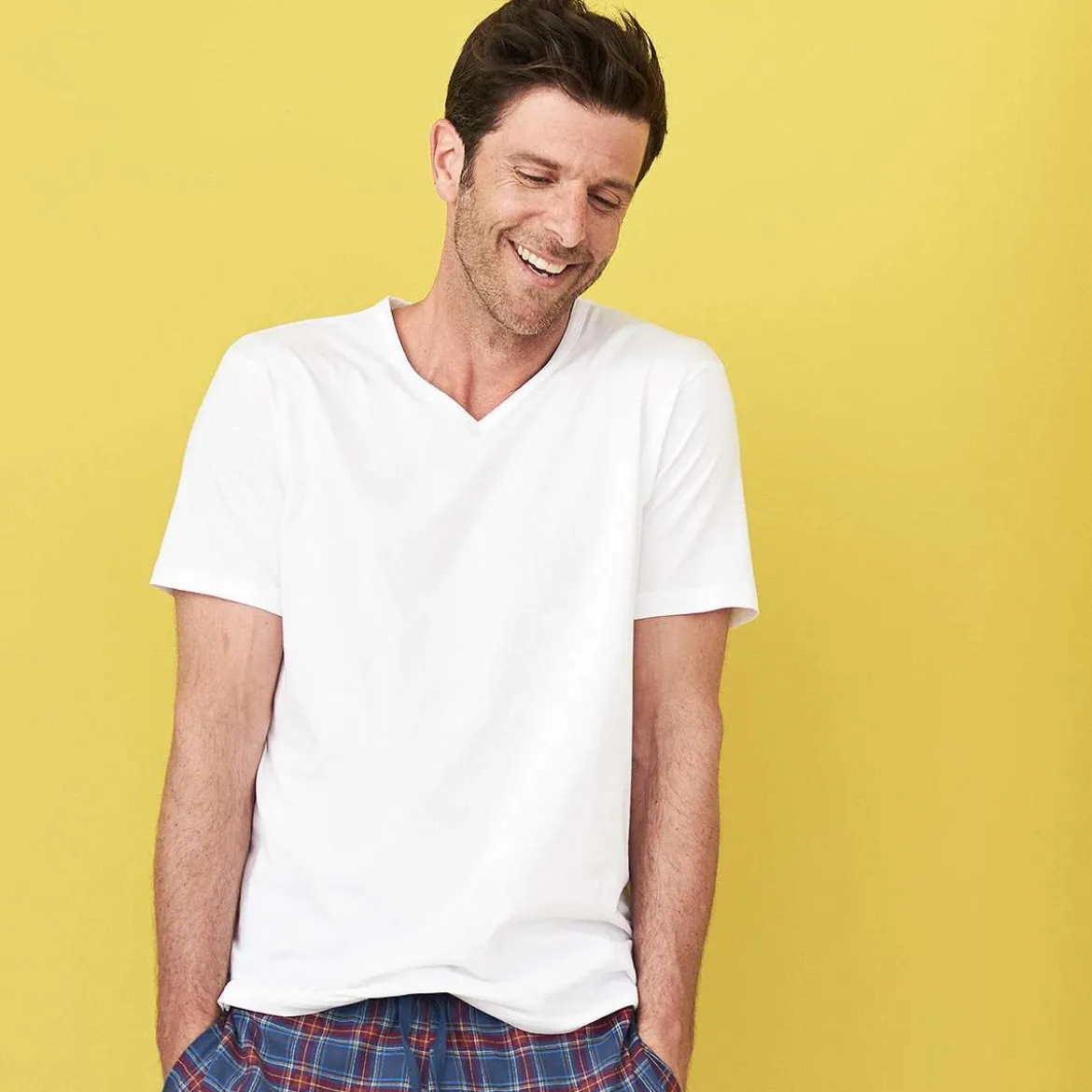 Living Crafts Herren Basic T-Shirts aus Baumwolle im Doppelpack