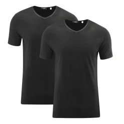 Living Crafts Herren Basic T-Shirts aus Baumwolle im Doppelpack