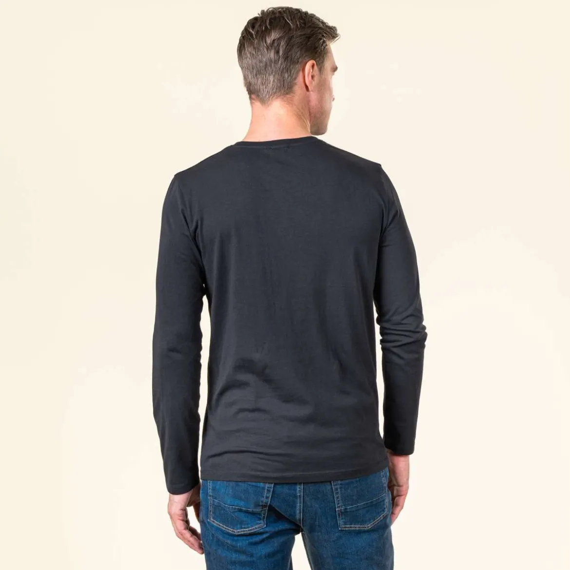 Living Crafts Herren Langarm-Shirt Terik aus Bio-Baumwolle