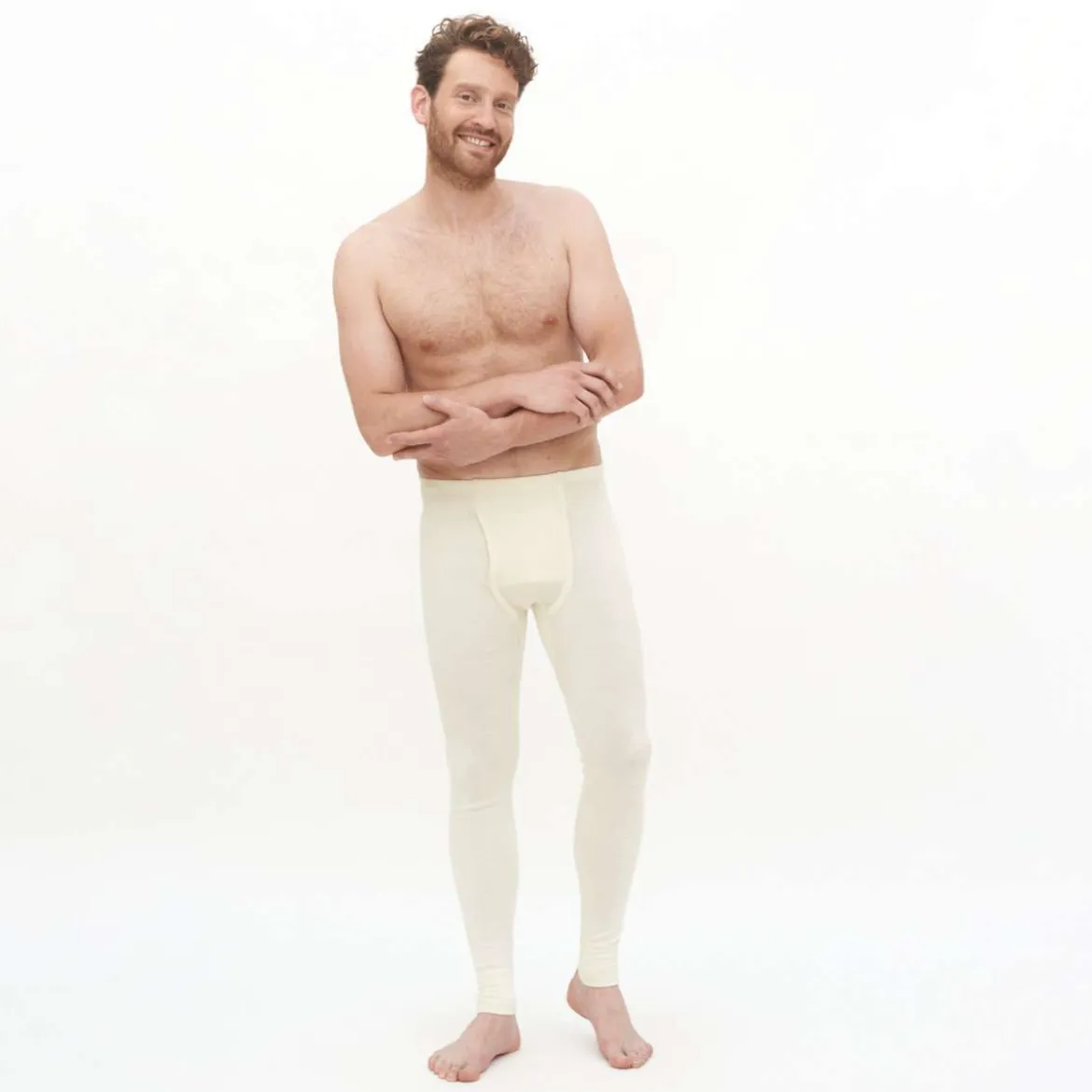 Living Crafts Herren lange Unterhose Jonathan aus Bio-Baumwolle