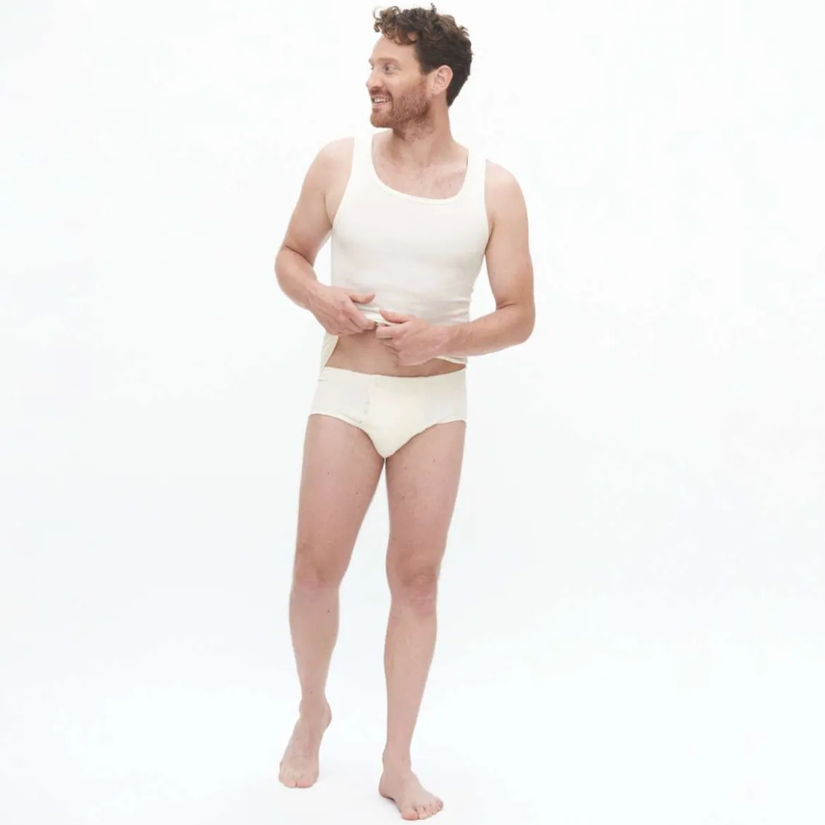 Living Crafts Herren Slip Julius aus Bio-Baumwolle mit Eingriff