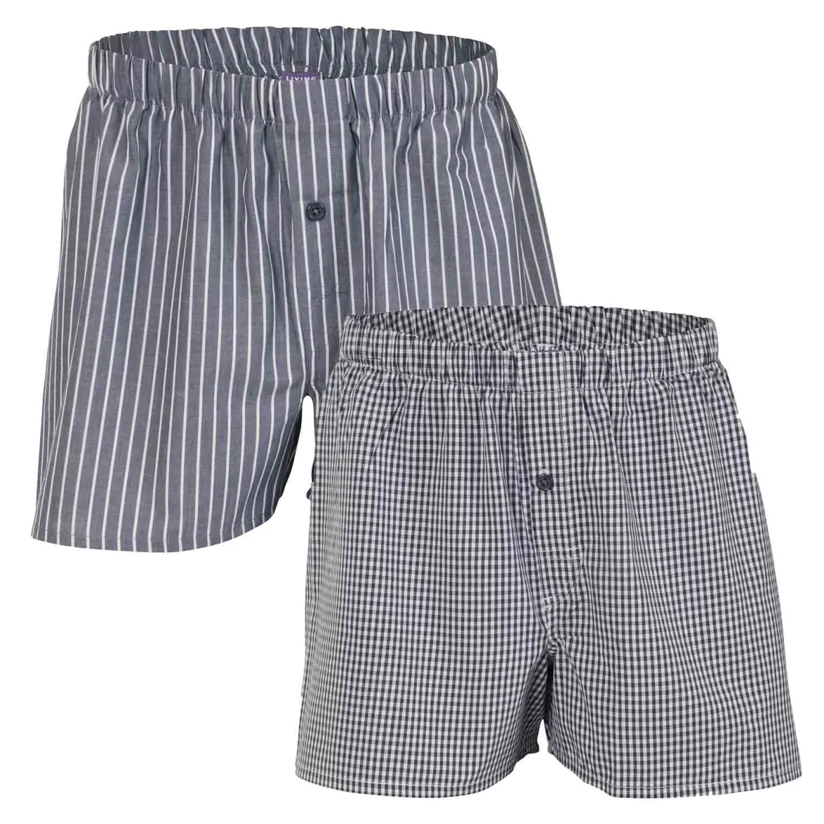 Living Crafts lockere Boxershorts im Doppelpack für Herren
