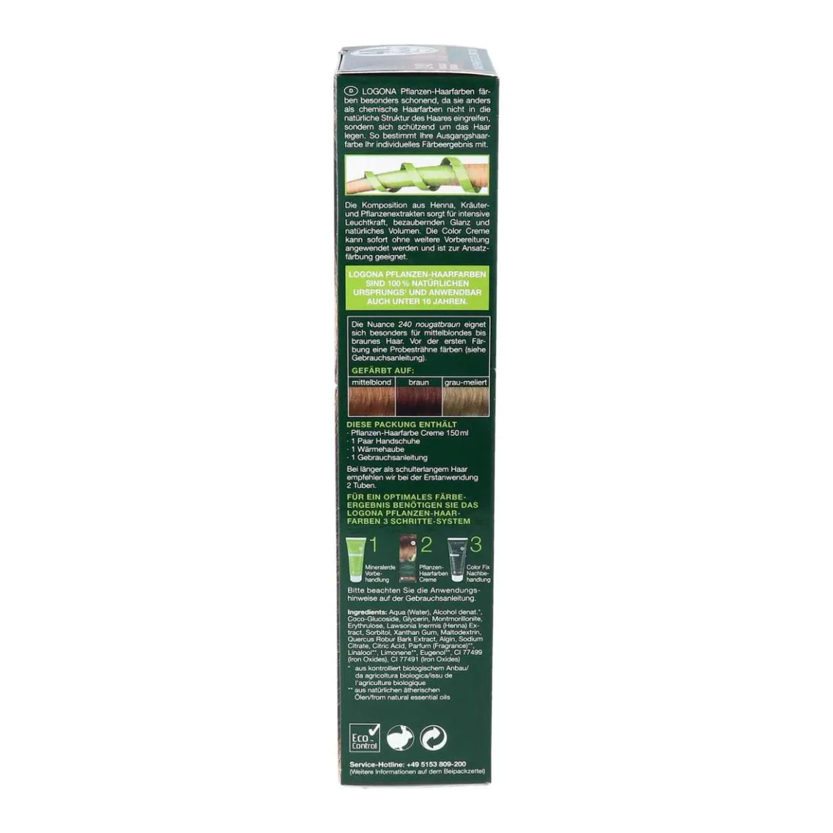 Logona Pflanzenhaarfarbe Color Creme Nougatbraun - bio-zertifiziert