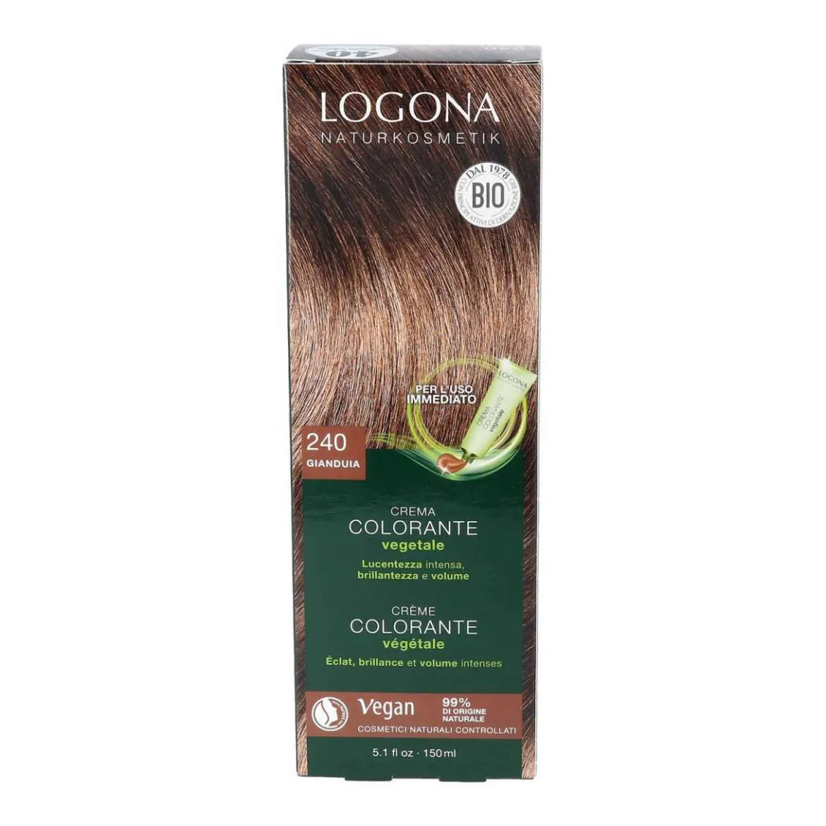 Logona Pflanzenhaarfarbe Color Creme Nougatbraun - bio-zertifiziert