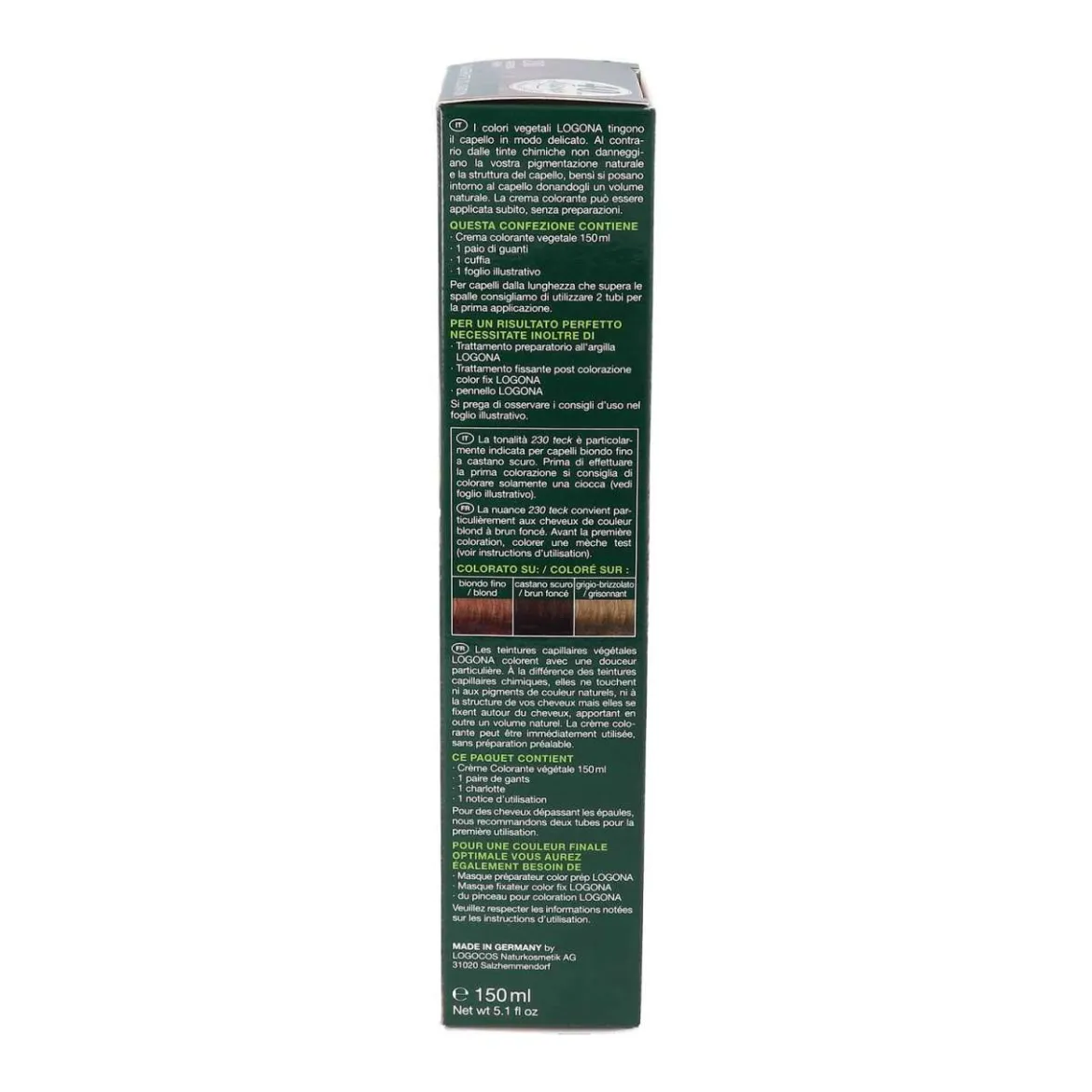 Logona Pflanzenhaarfarbe-Creme Maronenbraun für glänzendes Haar