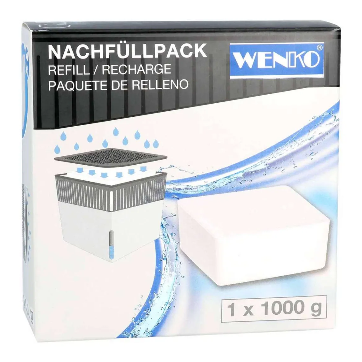 Luftentfeuchter-Nachfüllpack 1kg - Salzblock für Cube Entfeuchter