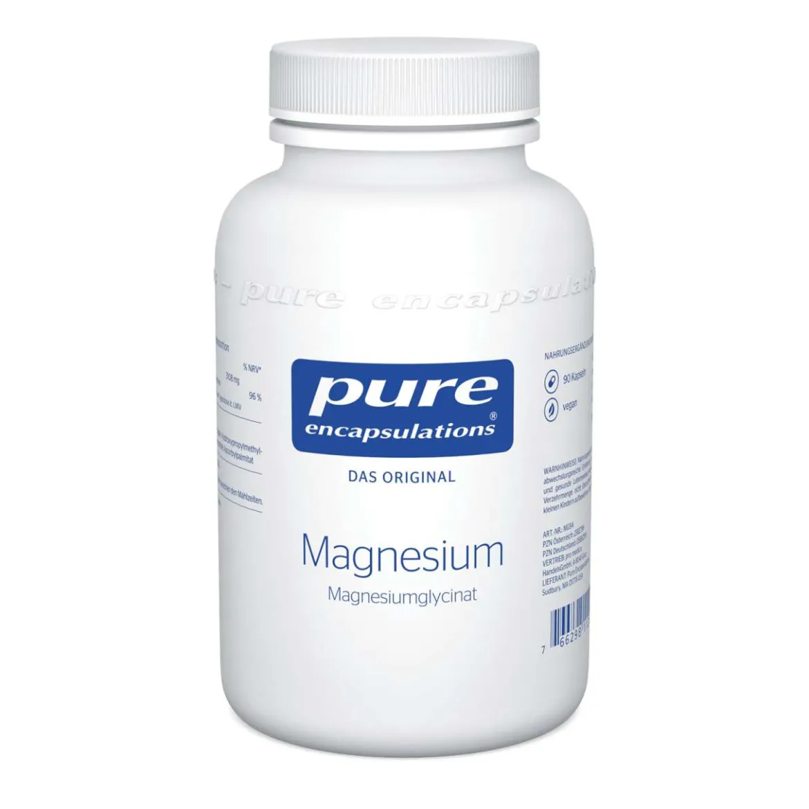Magnesiumglycinat von PURE Encapsulations: 90 Kapseln