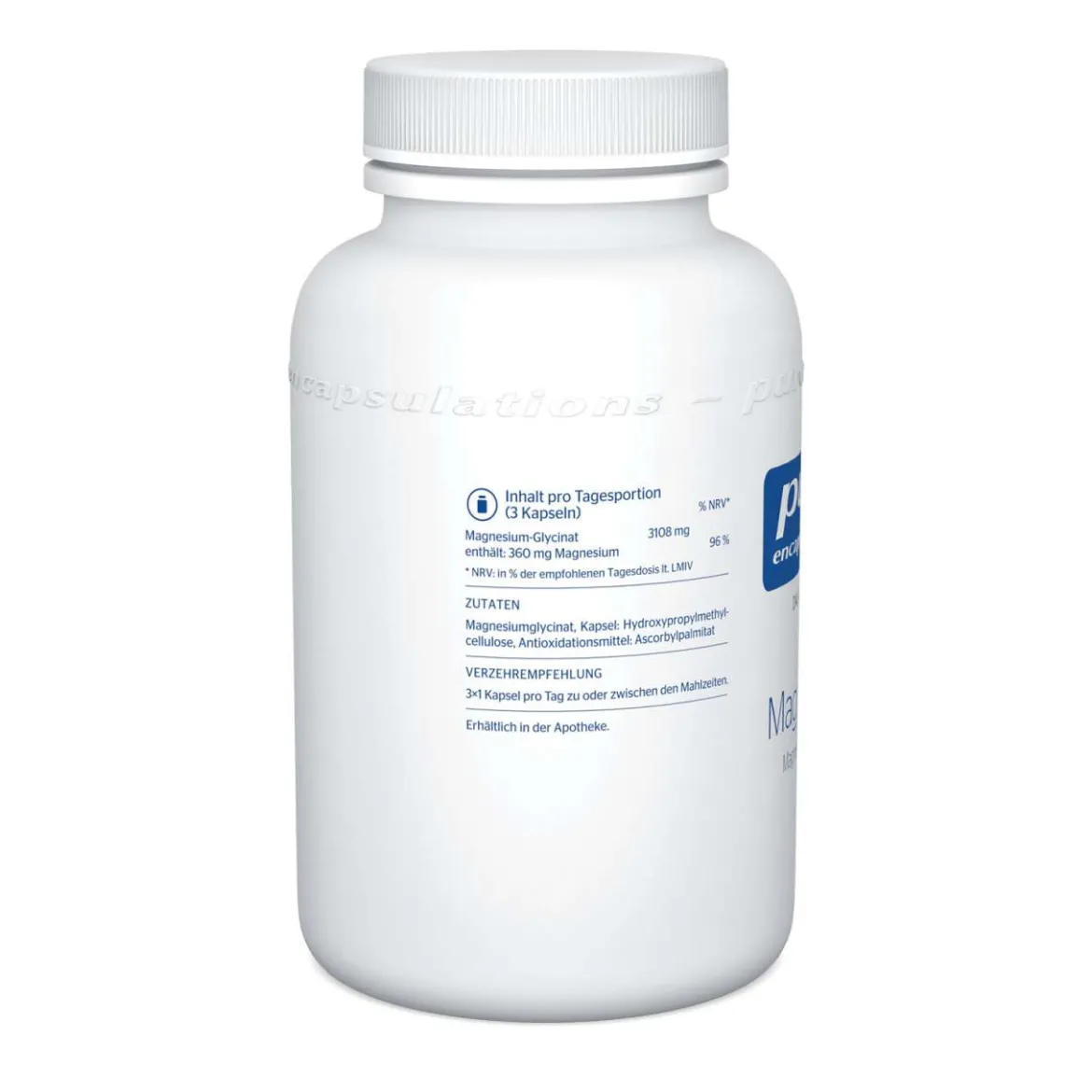 Magnesiumglycinat von PURE Encapsulations: 90 Kapseln