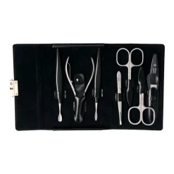 Maniküre Etui Leder Diabolo L mit Nagelpflege Set, 7-teilig