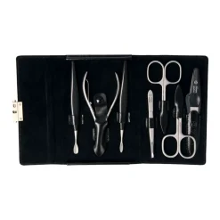 Maniküre Etui Leder Diabolo L mit Nagelpflege Set, 7-teilig