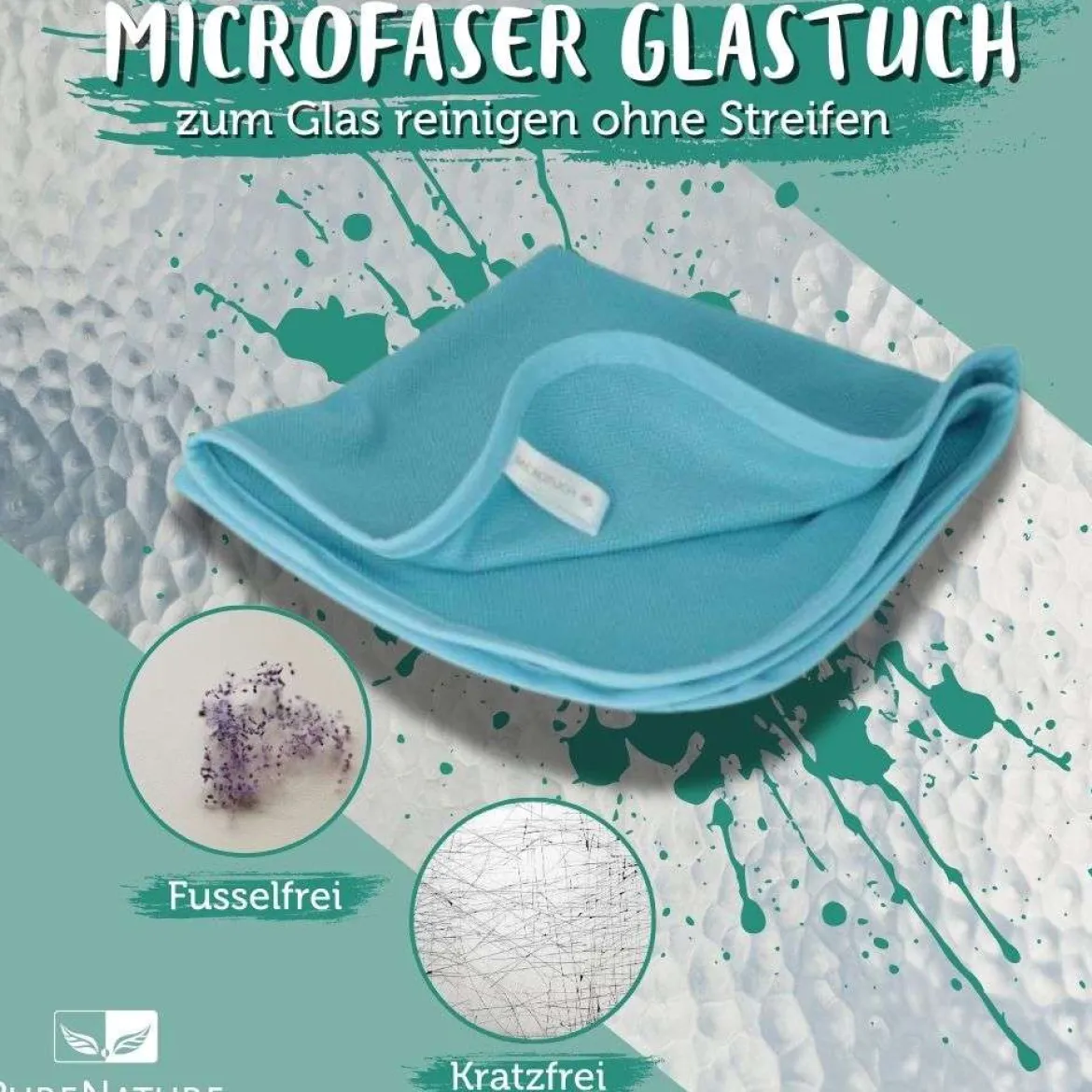 Microfaser Glastuch zum Glas reinigen ohne Streifen