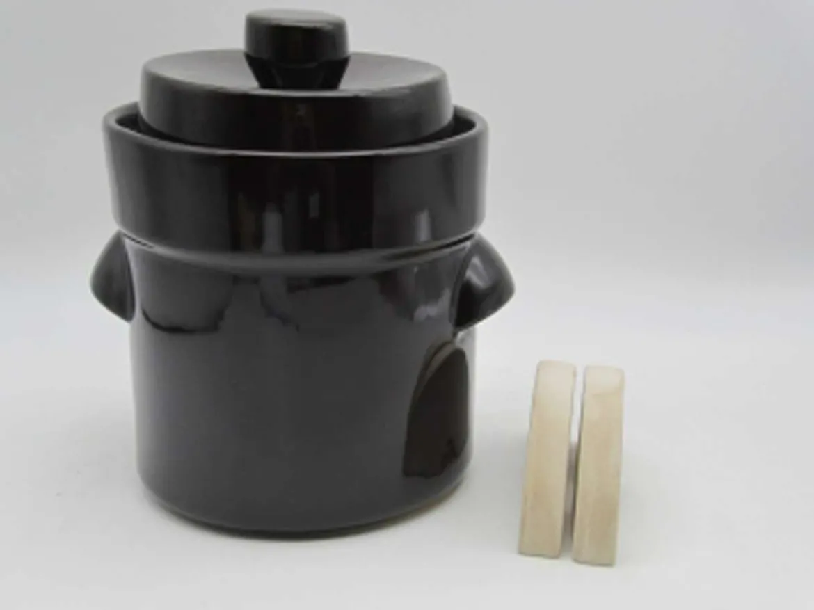 Mini-Gärtopf mit Wasserrinne gerade Form 1–3 Liter braun