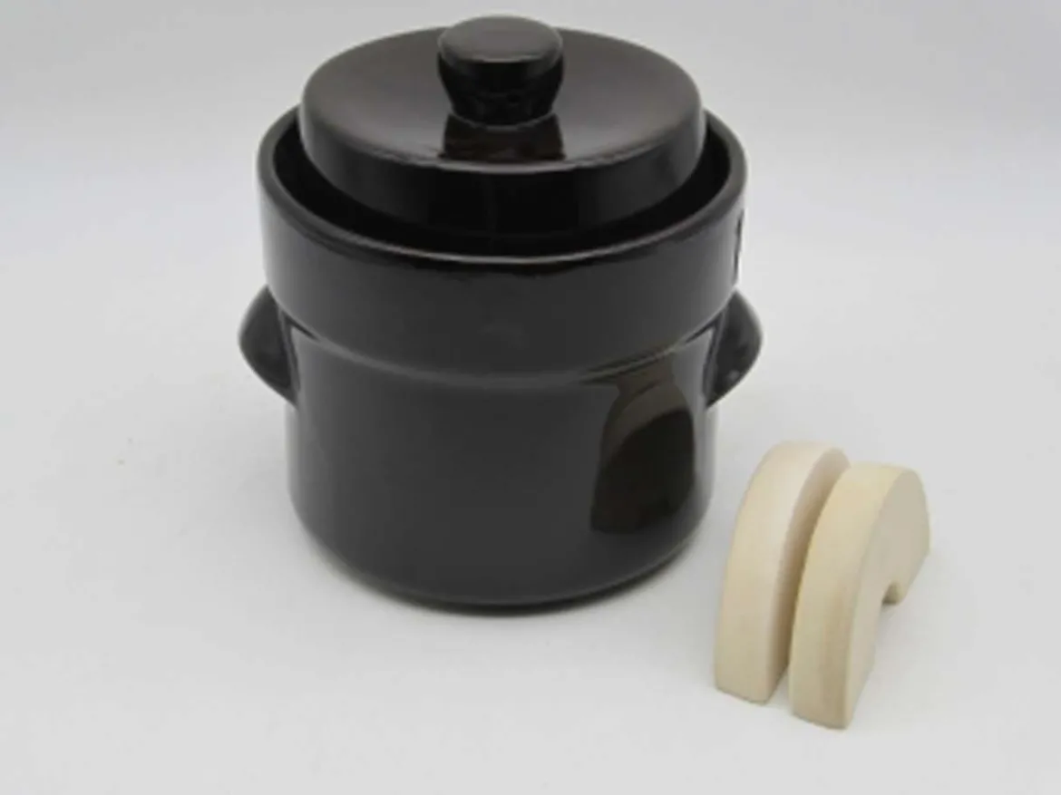 Mini-Gärtopf mit Wasserrinne gerade Form 1–3 Liter braun