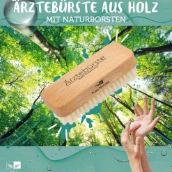 Nagelbürste - Original Ärztebürste aus Holz mit Naturborsten
