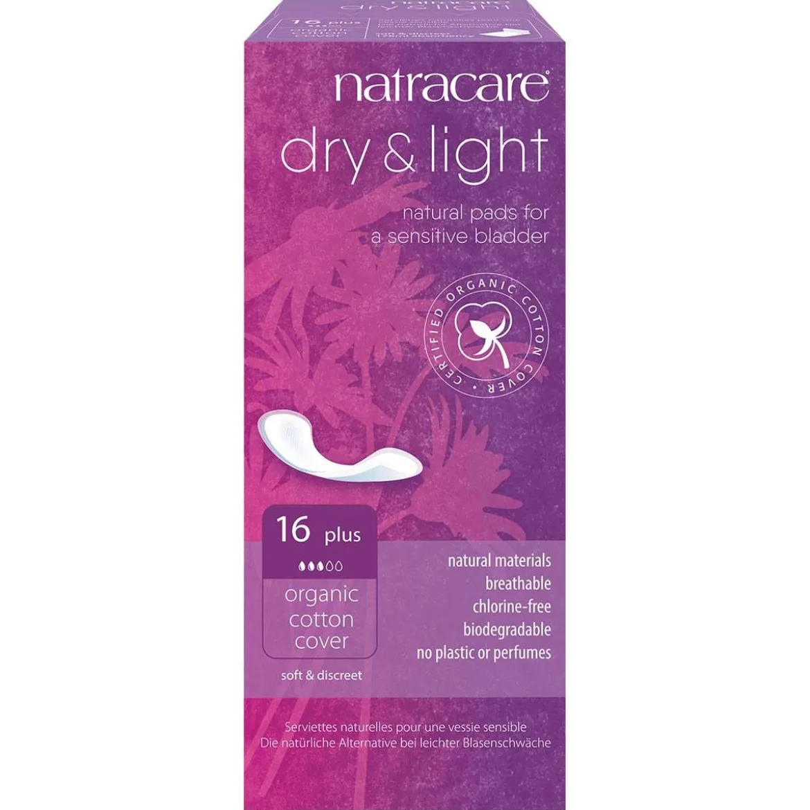 Natracare Dry & Light Plus Einlagen Blasenschwäche - Bio