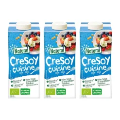 Natumi CreSoy Sojasahne aufschlagbar & cremig wie Sahne, 3er Spar Pack