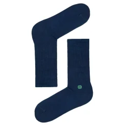Natural Vibes Basic Navy: dunkelblaue retro Sneaker-Socken