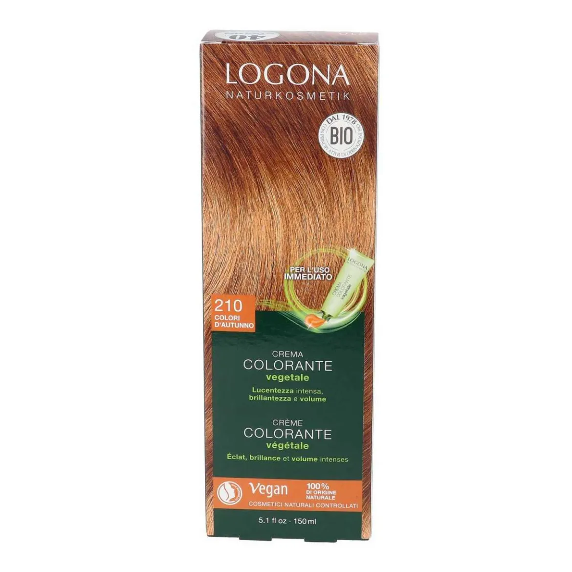 Naturhaarfarbe Logona Color Creme Kupferrot für blondes Haar