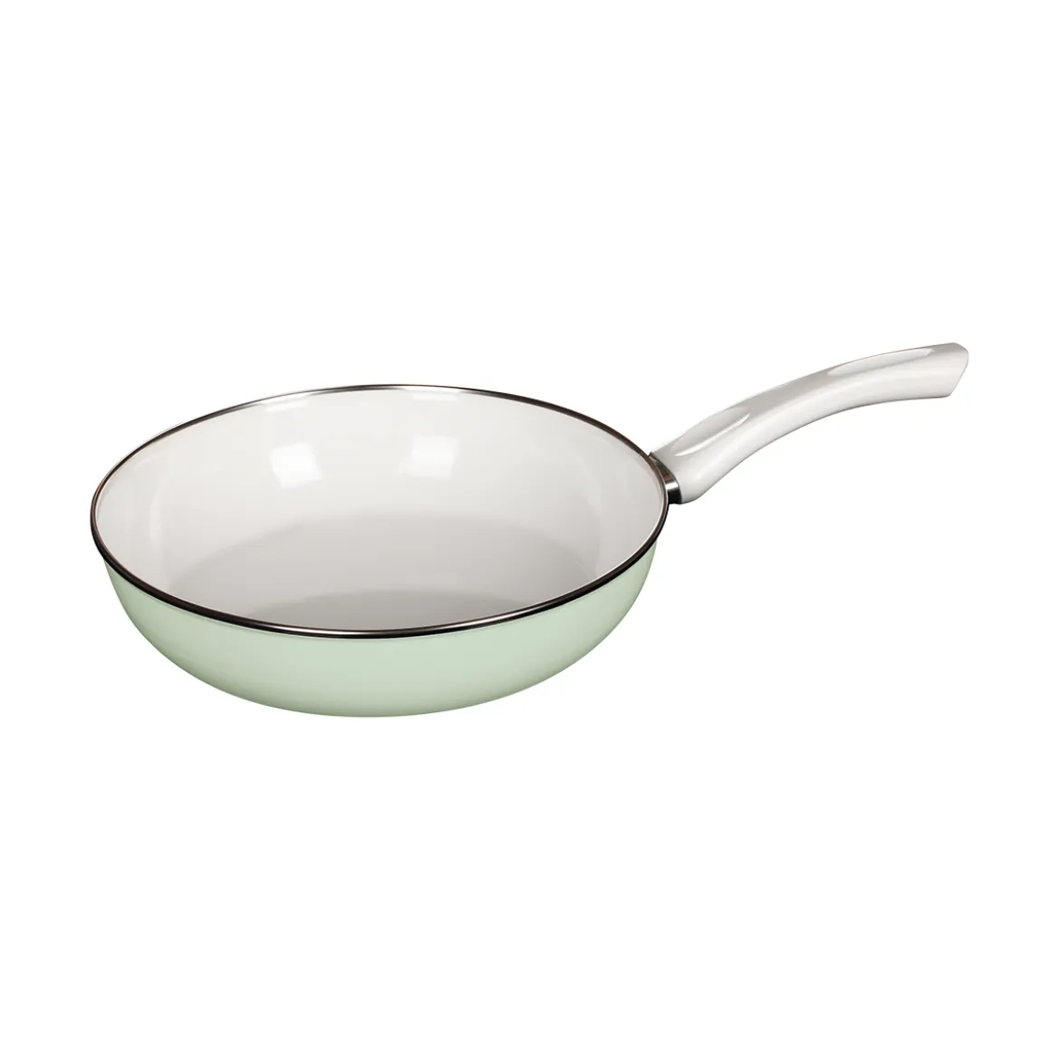 Nouvelle Ceramic-Glas Pfannen green, blue, white, 24 + 28 cm