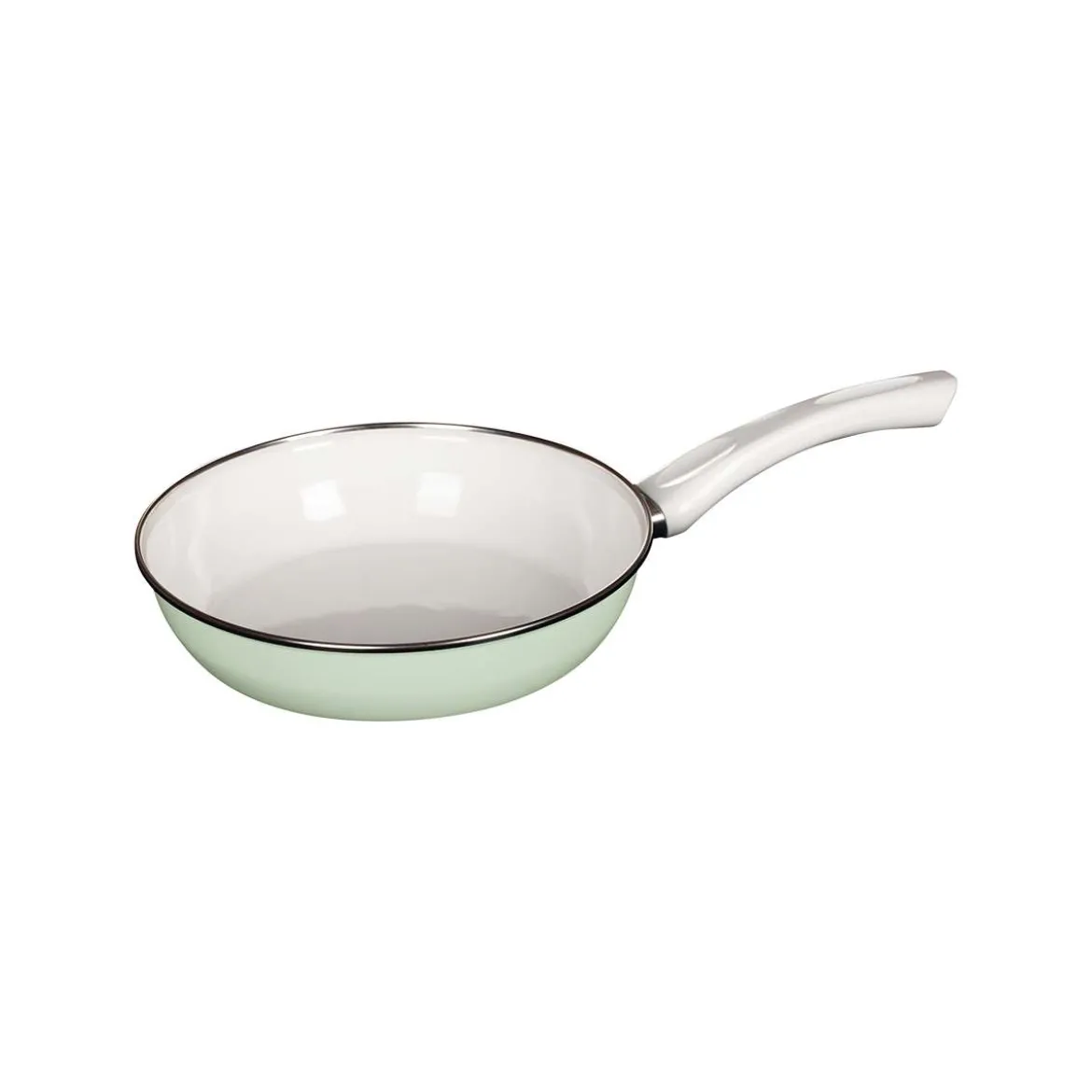 Nouvelle Ceramic-Glas Pfannen green, blue, white, 24 + 28 cm
