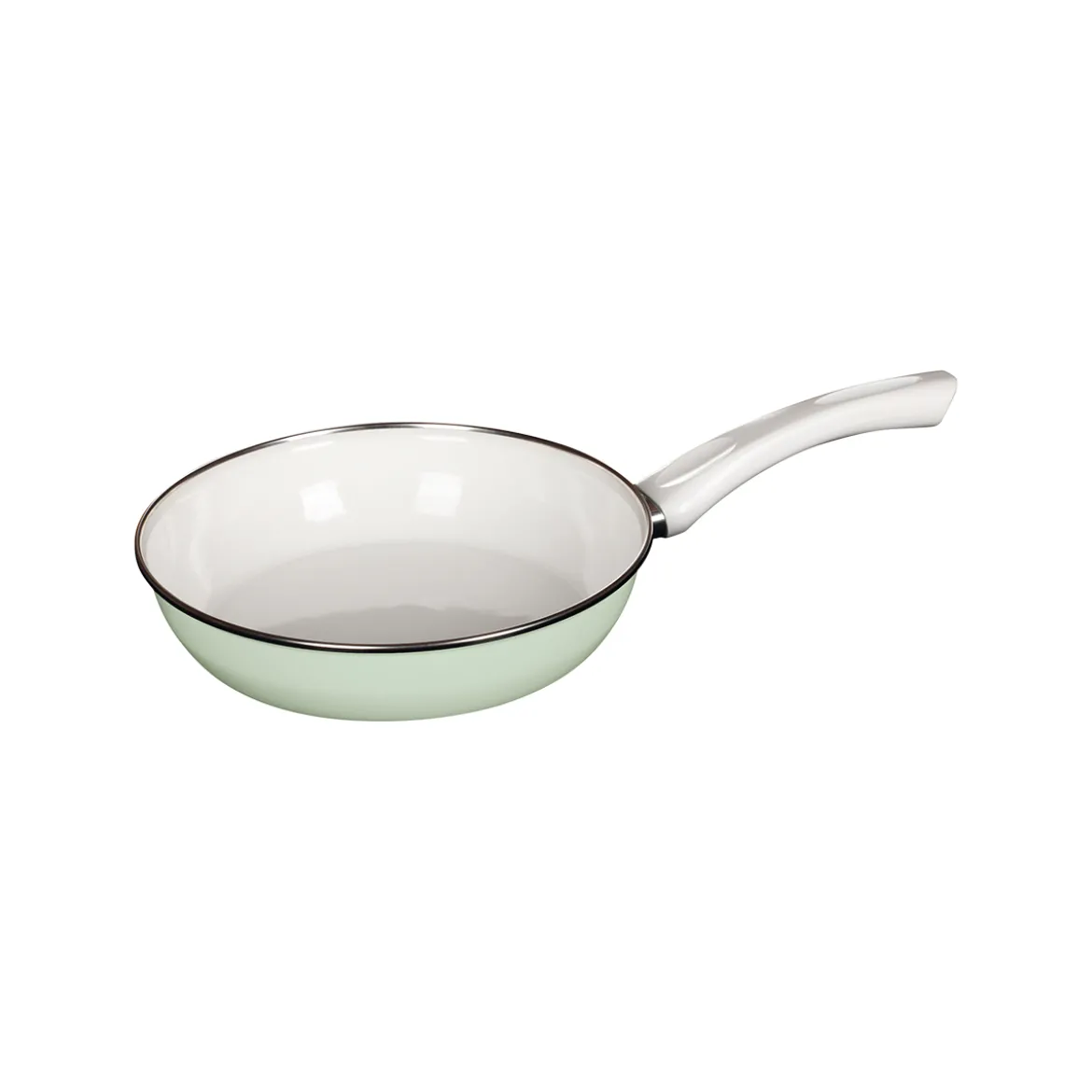 Nouvelle Ceramic-Glas Pfannen green, blue, white, 24 + 28 cm