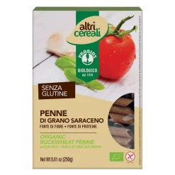 Penne Nudeln aus Buchweizen - fein geriffelte Röhrennudeln glutenfrei