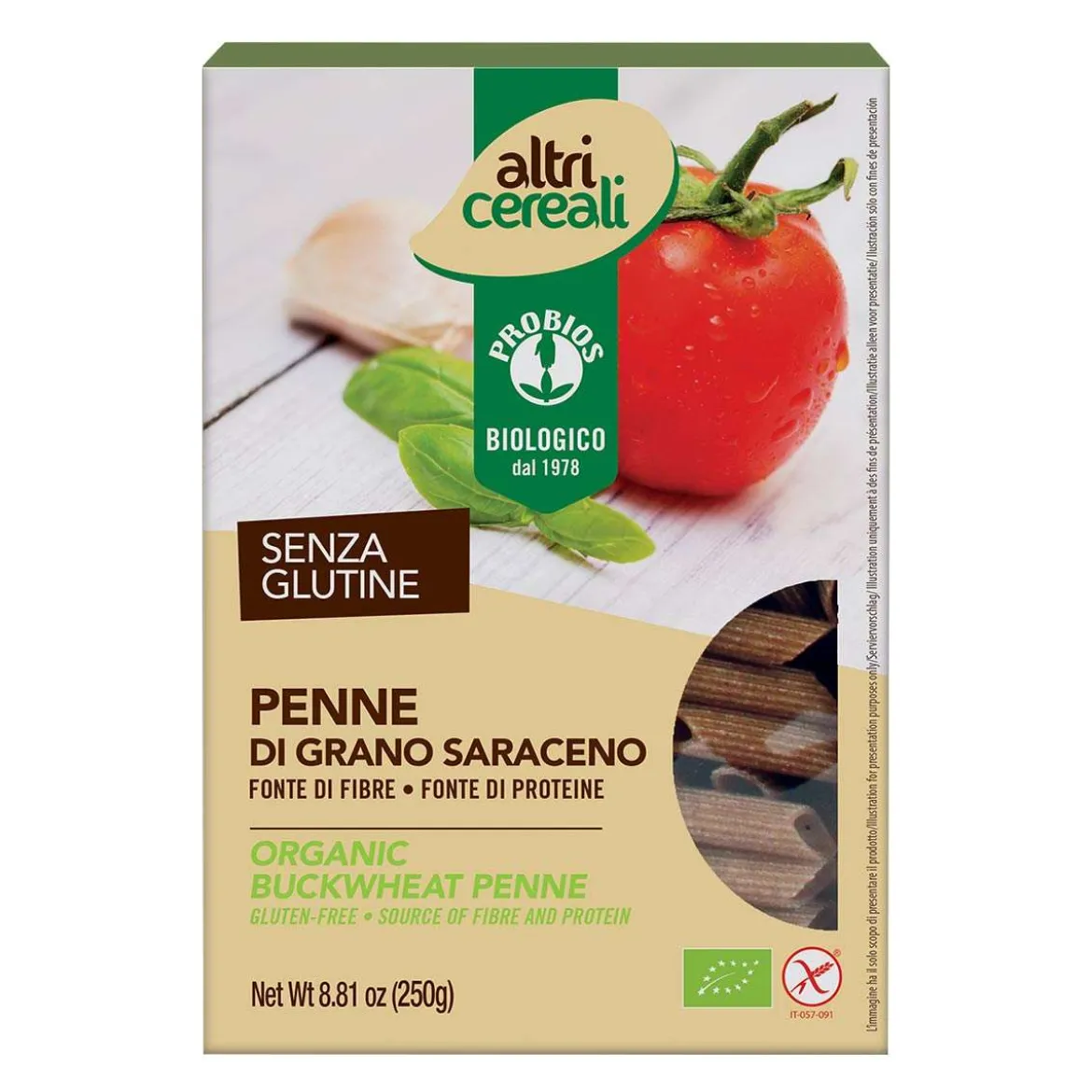 Penne Nudeln aus Buchweizen - fein geriffelte Röhrennudeln glutenfrei