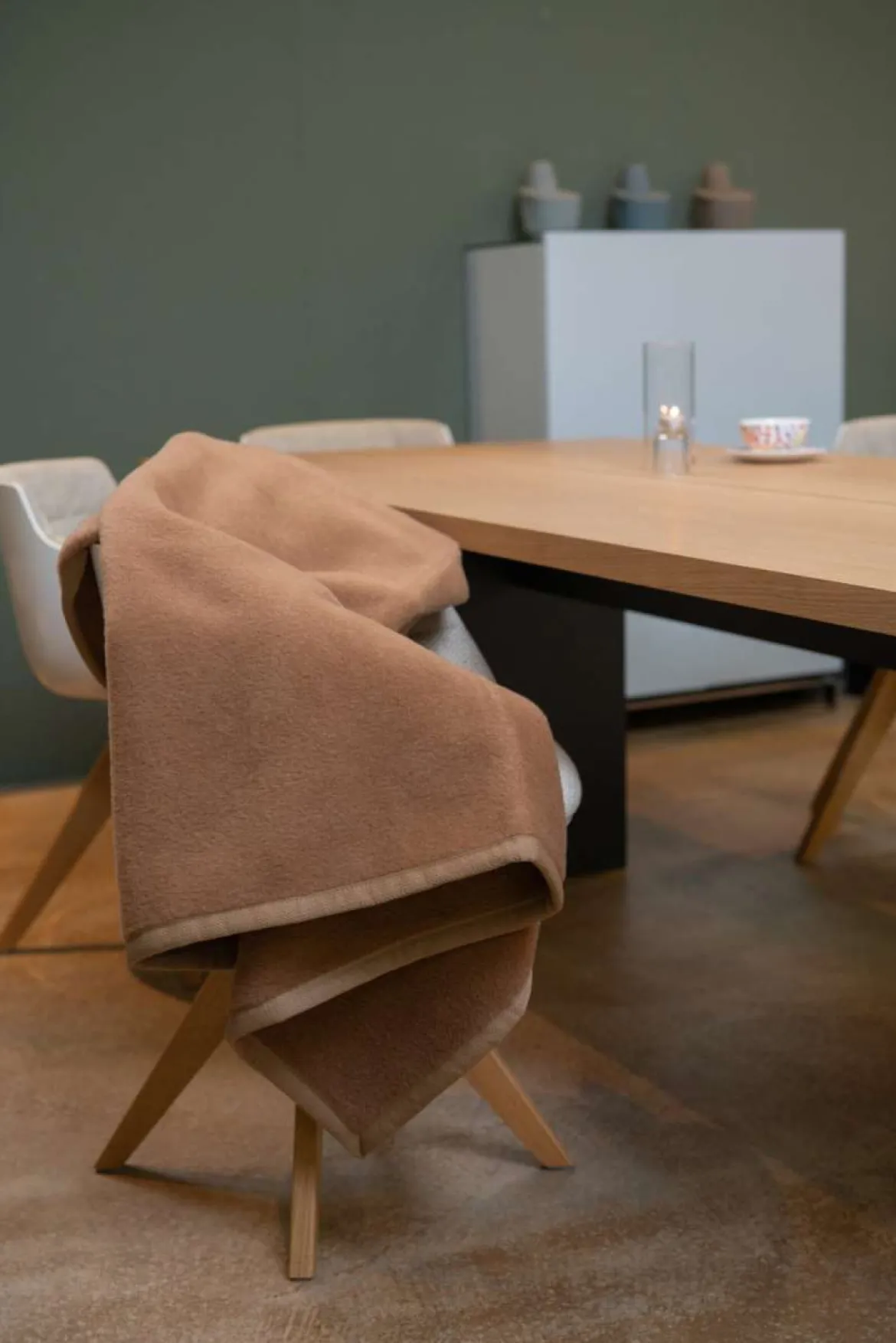 Premium Kamelhaardecke mit Strukturband von Ritter Decken