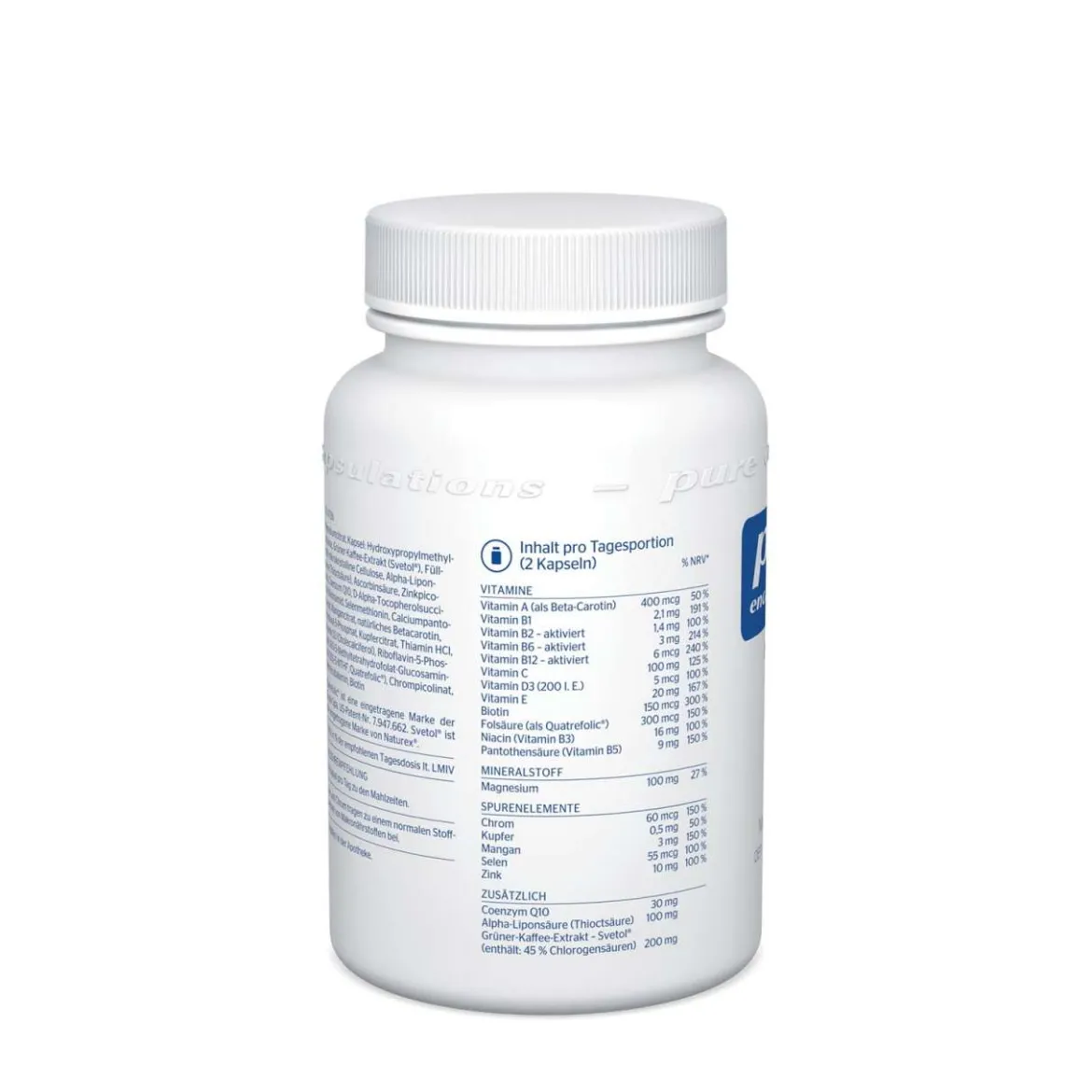 PureEncapsulation Gluco aktiv zur Versorgung mit Mikronährstoffen
