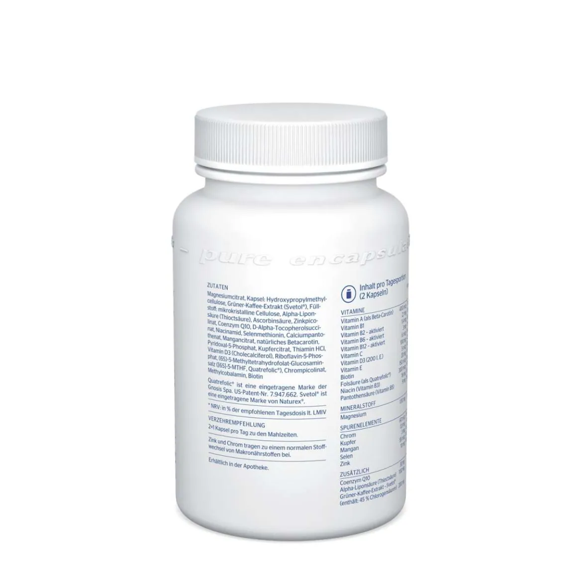 PureEncapsulation Gluco aktiv zur Versorgung mit Mikronährstoffen