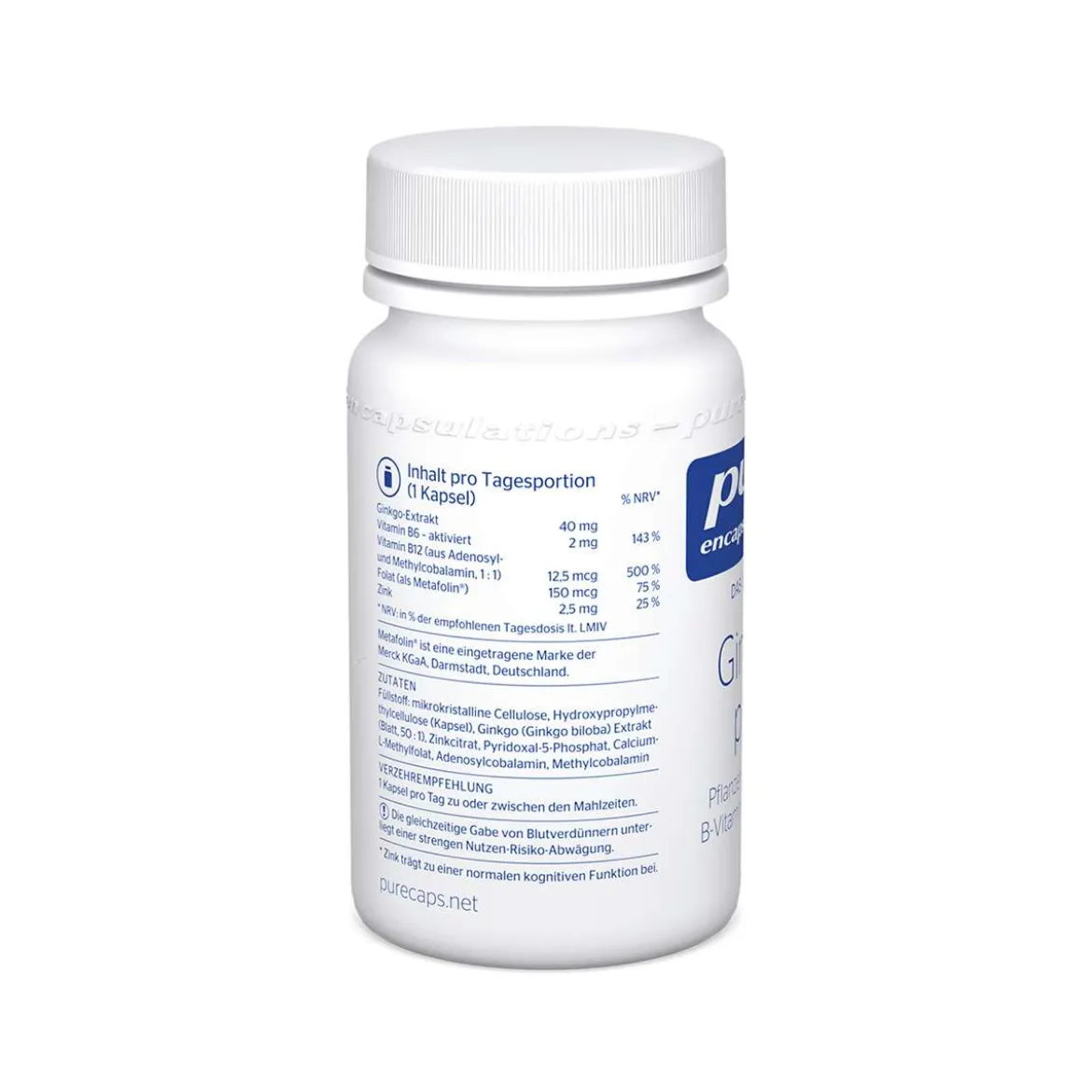 Pure Encapsulations Ginkgo plus mit Ginkgo biloba Extrakt