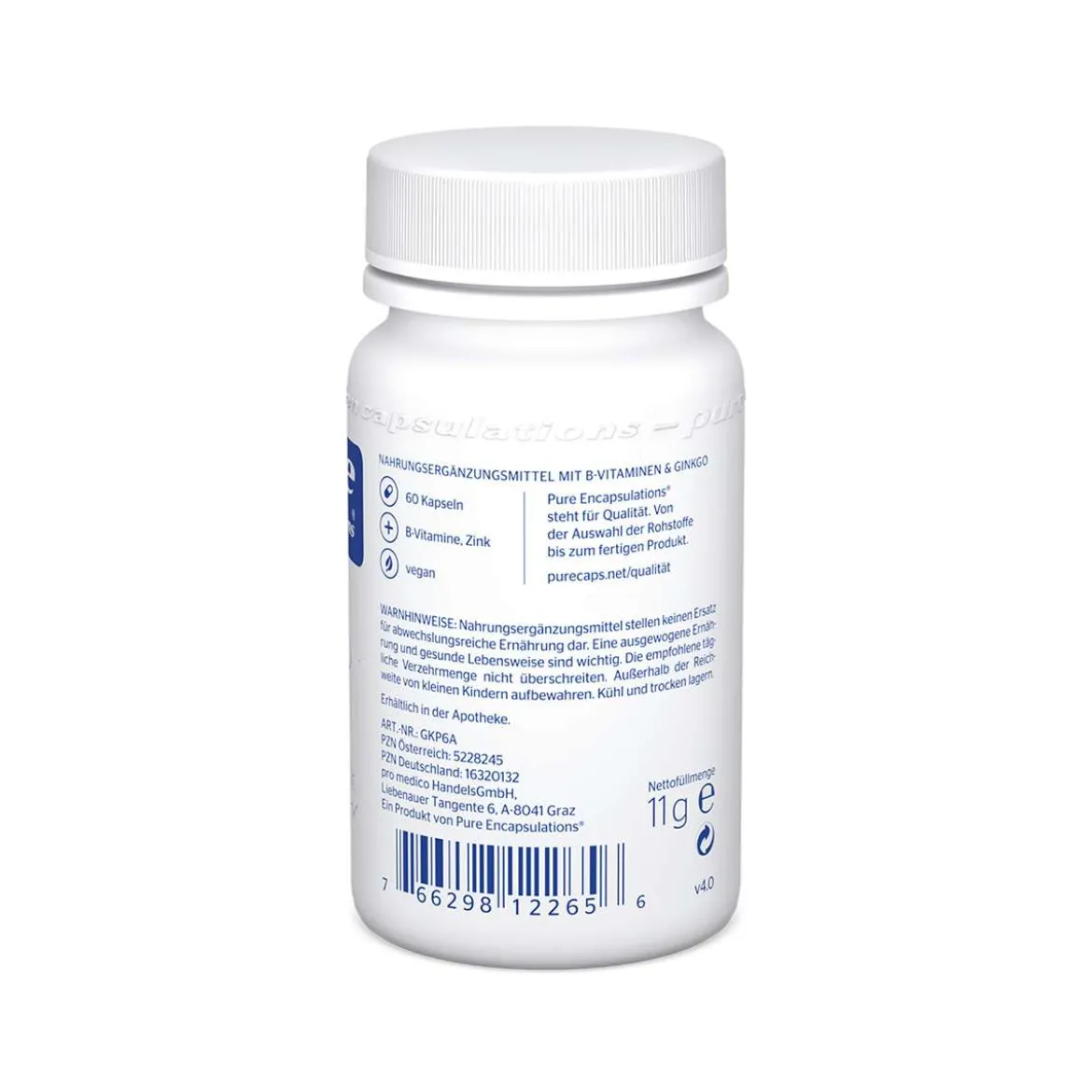 Pure Encapsulations Ginkgo plus mit Ginkgo biloba Extrakt