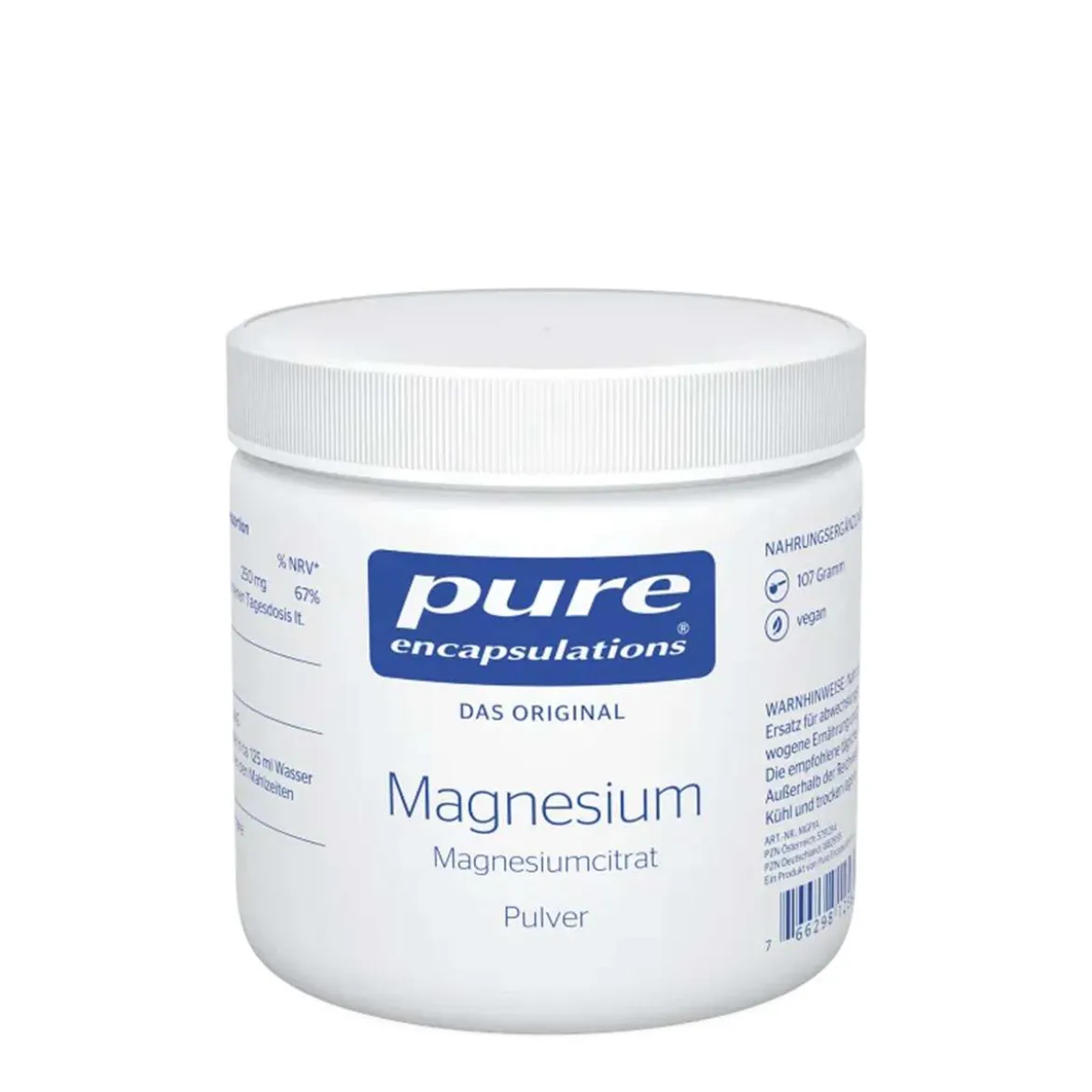 Pure Encapsulations Magnesiumcitrat-Pulver ohne Zusatzstoffe