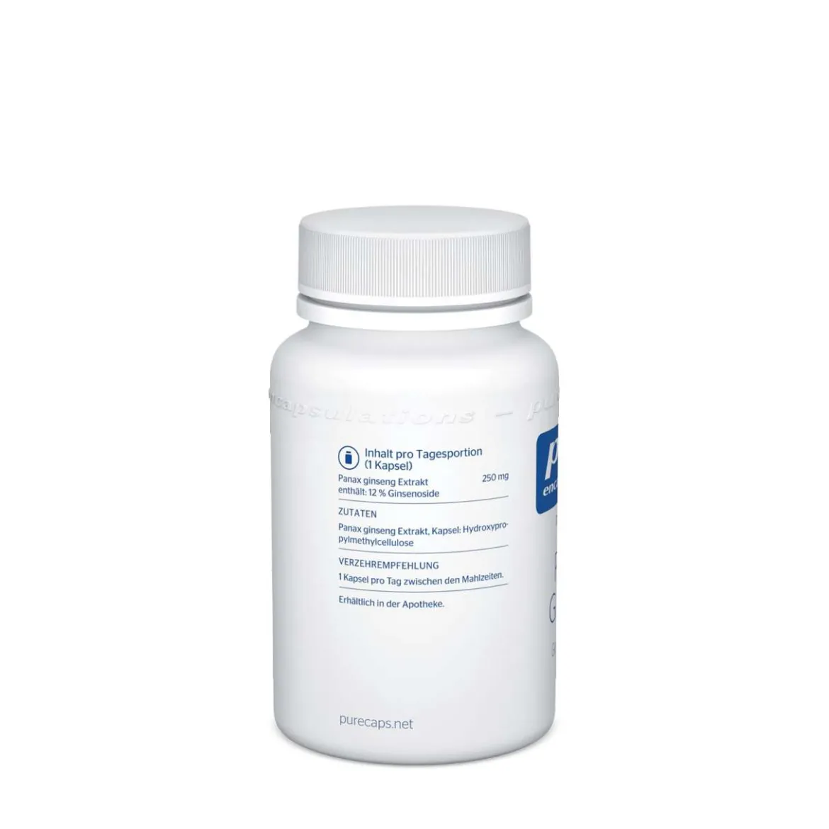 Pure Encapsulations Panax Ginseng Extrakt - vegane Kapseln 250mg