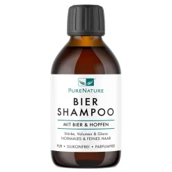 PureNature Bier Shampoo ohne Parfüm - stärkt die Haare & gibt Volumen