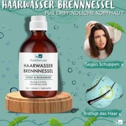 PureNature Brennnessel Haarwasser für empfindliche Kopfhaut