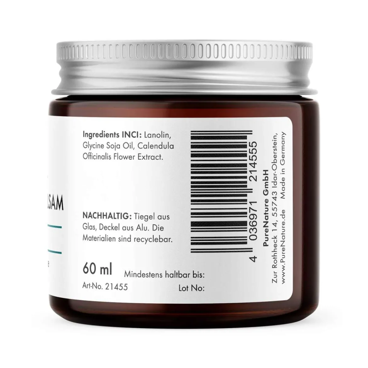 PureNature Calendula Pflegecreme - Ringelblumen Balsam
