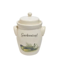 PureNature Gurkentopf Steingut - mit Deckel, 5 l oder 3,5 l