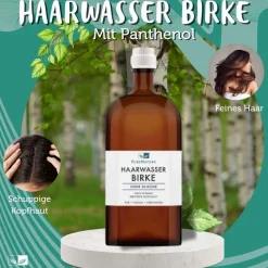 PureNature Haarwasser Birke mit Panthenol ohne Duftstoffe