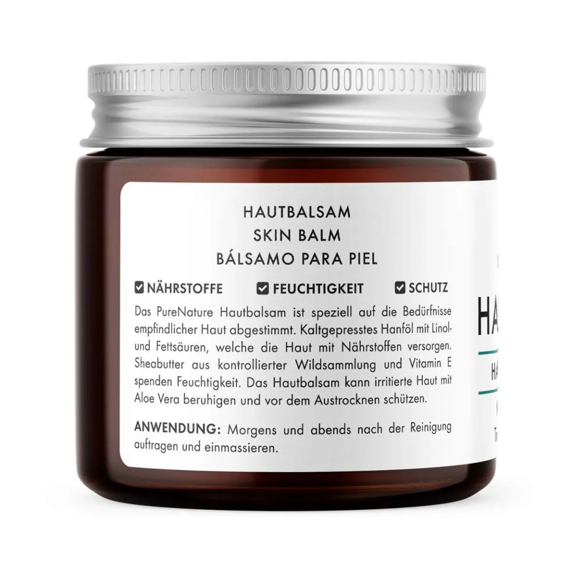 PureNature Hautbalsam mit Hanföl, Sheabutter & Aloe Vera