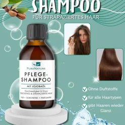 PureNature Jojobaöl Shampoo für strapazierte Haare