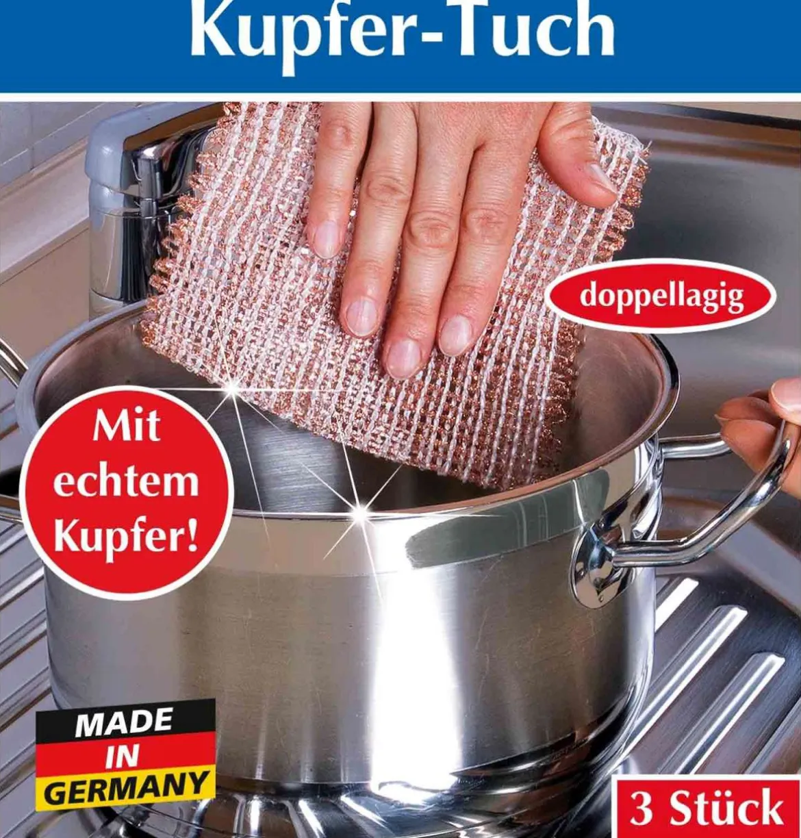 PureNature Kupfertuch - Praktisches Putztuch im 3er Set kaufen